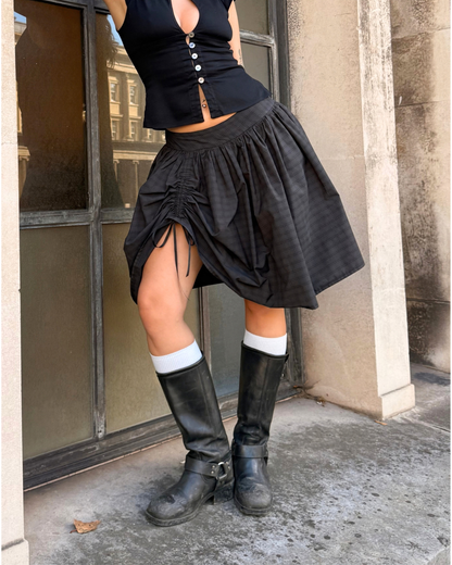 The Lottie Skirt in Slate Check