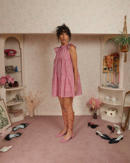 The Savannah Dress in Red Gingham