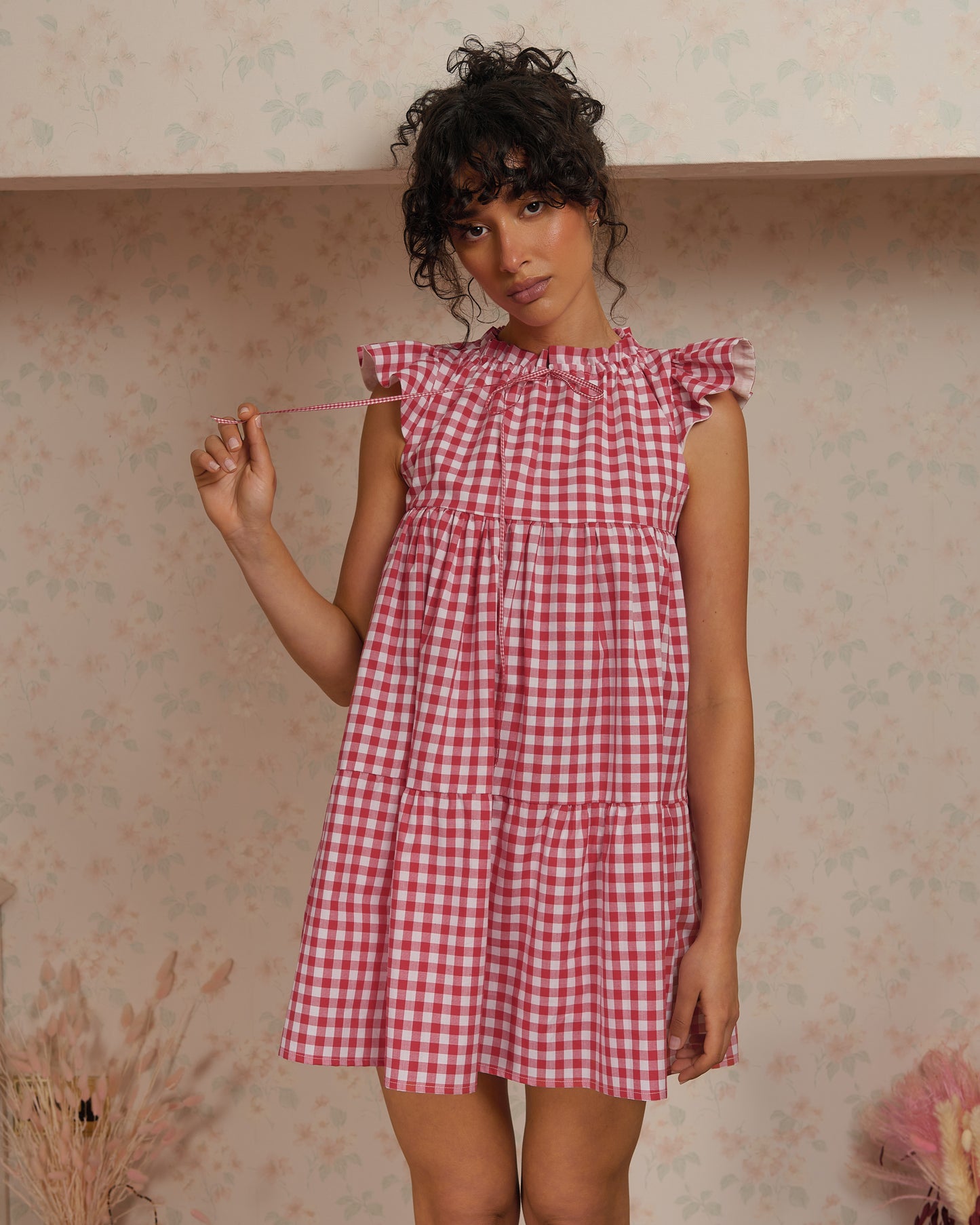 The Savannah Dress in Red Gingham