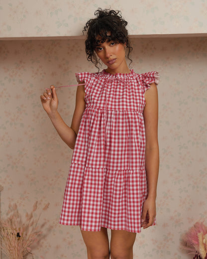 The Savannah Dress in Red Gingham