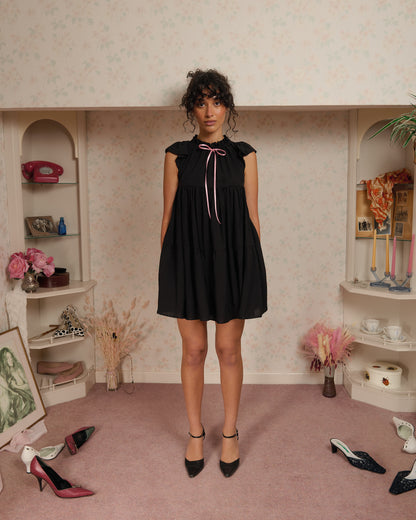 The Savannah Dress in Black Viscose