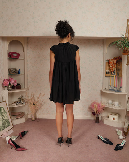 The Savannah Dress in Black Viscose