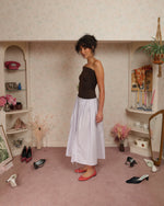 Load image into Gallery viewer, The Lola Skirt in Lilac Pinstripe
