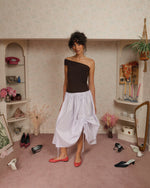 Load image into Gallery viewer, The Lola Skirt in Lilac Pinstripe
