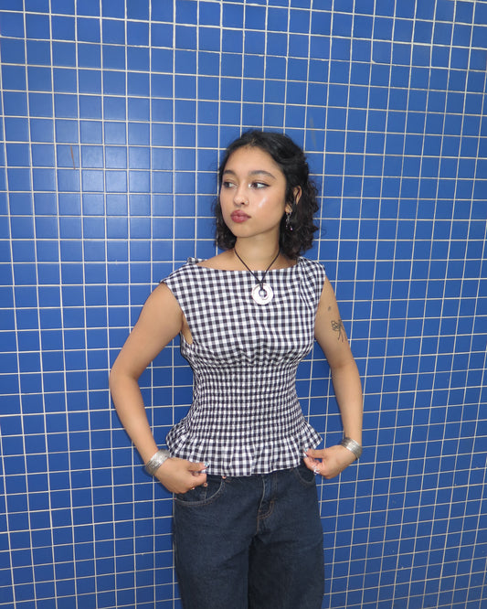 25. The Amelie in Gingham - XL