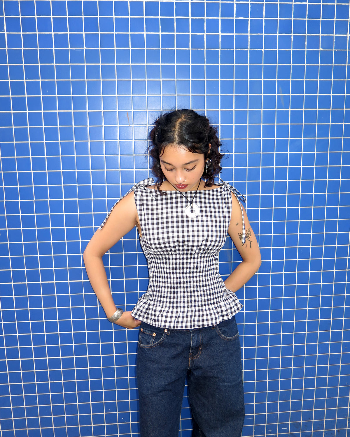 25. The Amelie in Gingham - XL