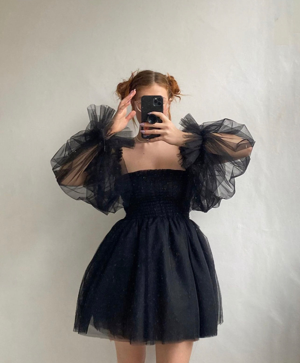 22. The Mini Babydoll in Black - L (Petite)