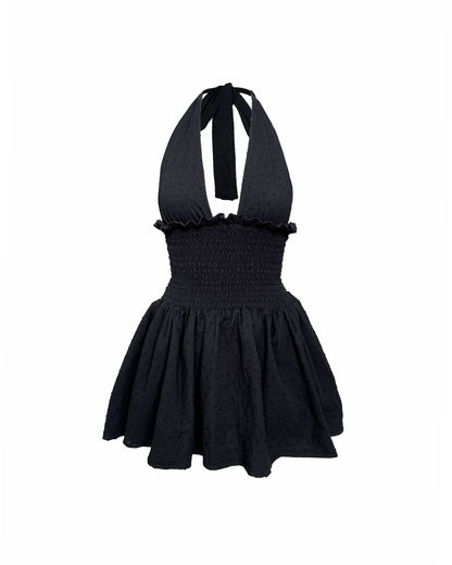 37. The Freya Mini Dress in Black - S
