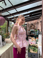 Load image into Gallery viewer, The Freya Top in Pink Ditsy
