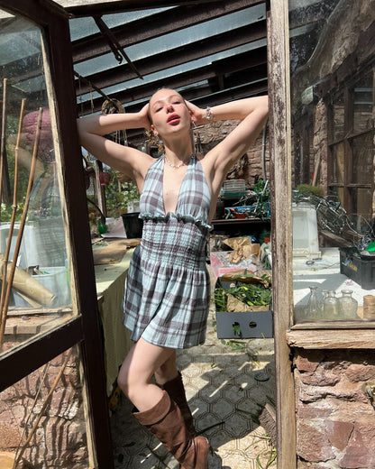 65. The Freya Mini in Stormy Check - S
