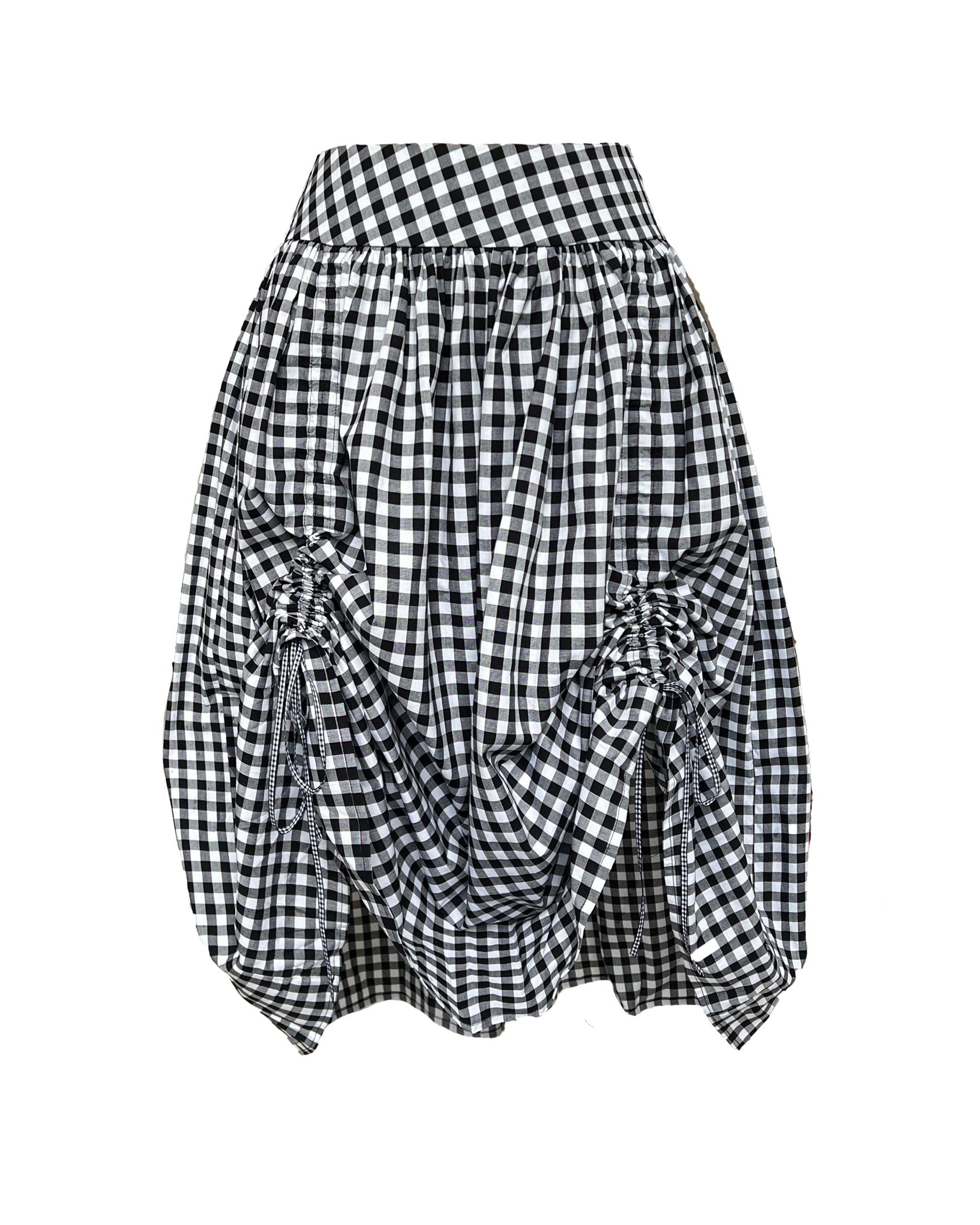 The Lola Skirt in Monochrome Gingham