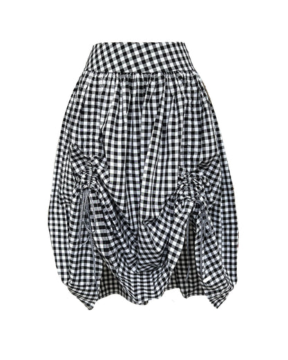The Lola Skirt in Monochrome Gingham