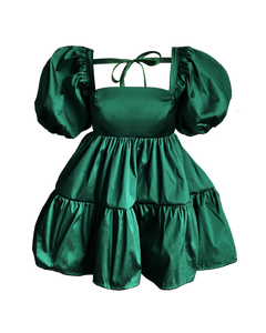 The Fantasia Dress in Emerald Green