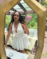 Load image into Gallery viewer, The Freya Mini Dress in Ivory
