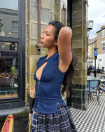 Load image into Gallery viewer, The Paulina Top in Indigo Denim
