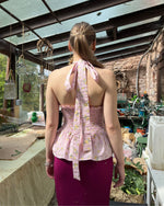 Load image into Gallery viewer, The Freya Top in Pink Ditsy
