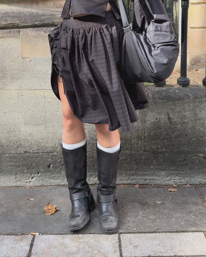 The Lottie Skirt in Slate Check