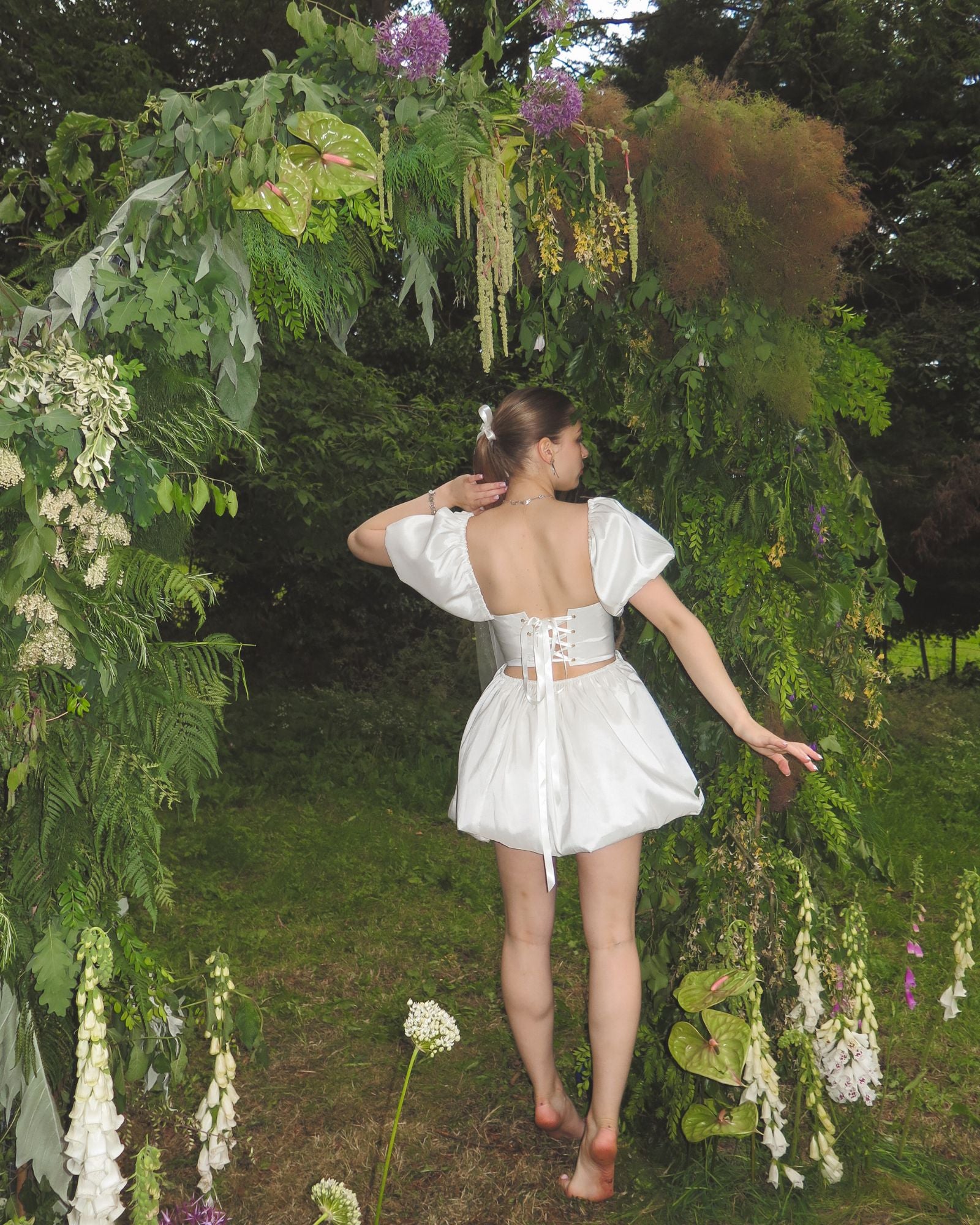 The Zia Dress in Ivory