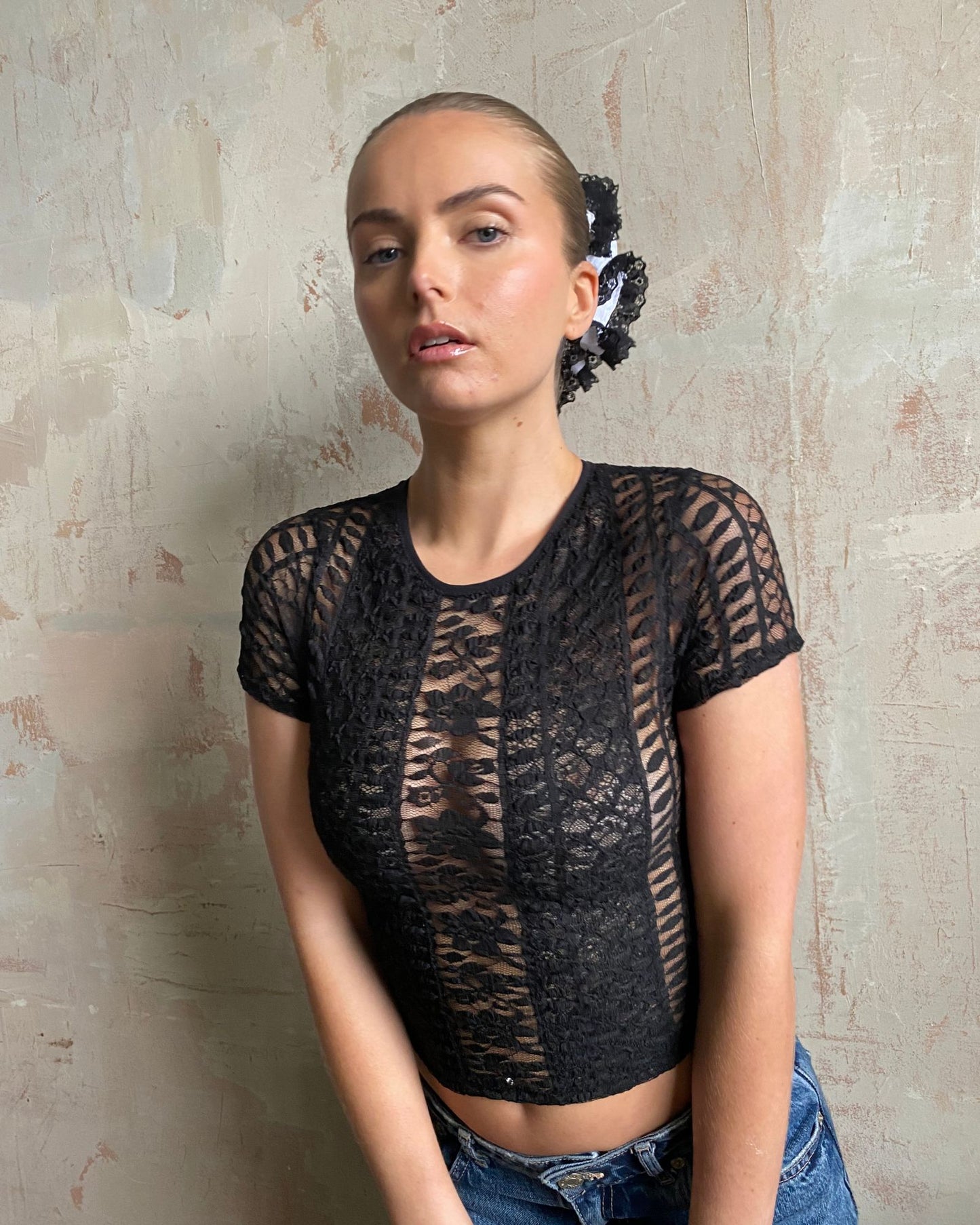 The Sophia Lace Baby Tee