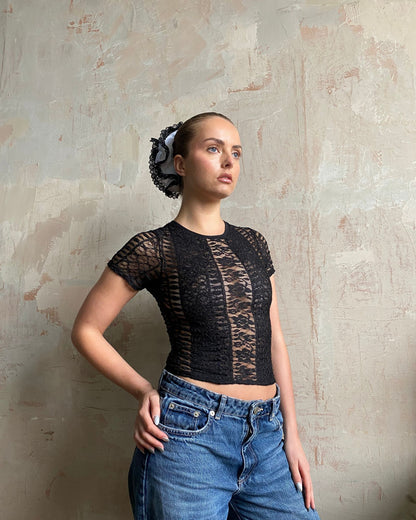 The Sophia Lace Baby Tee