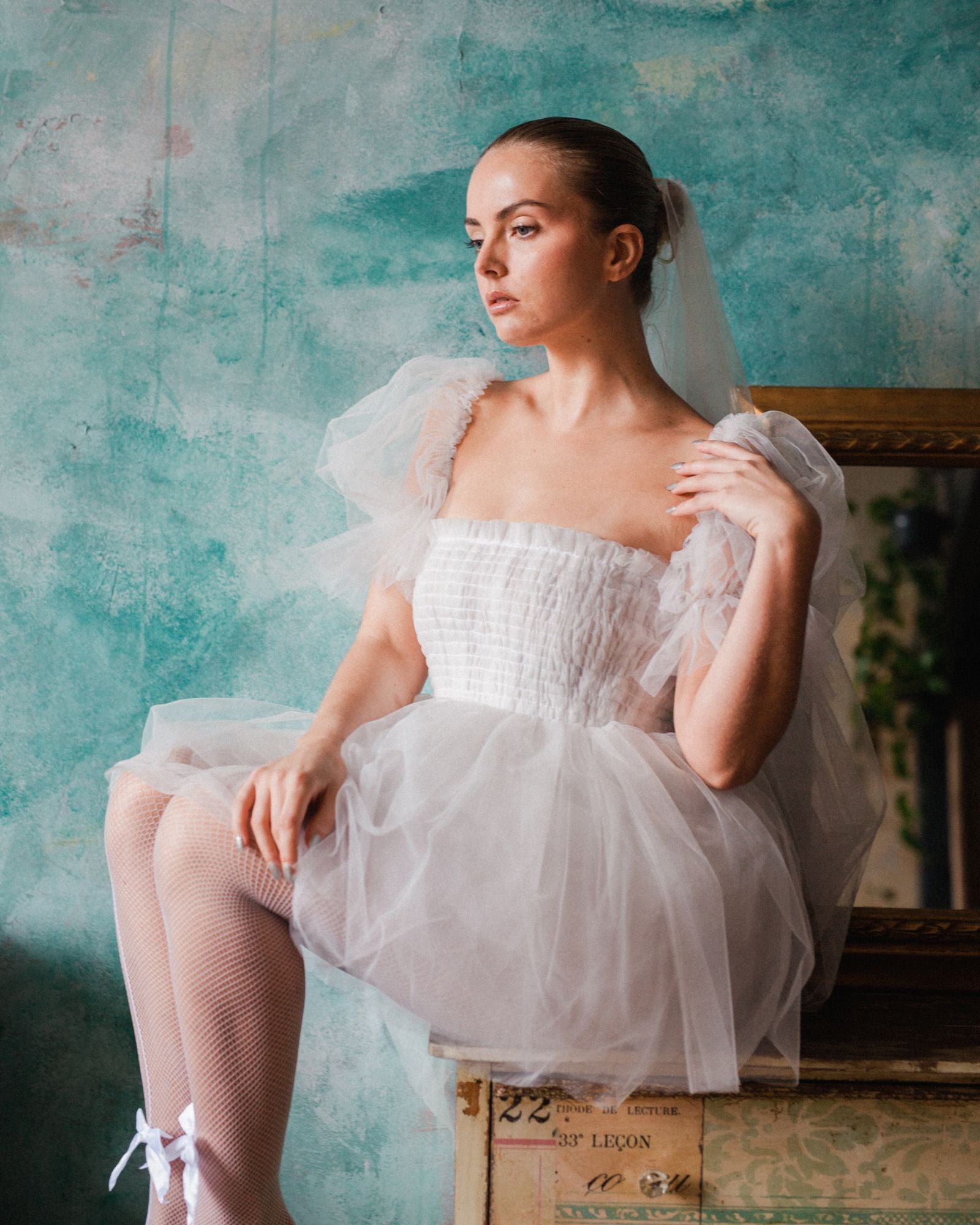 short babydoll wedding dresses Short Wedding Dress Shiori with Detachable Straps Custom Size